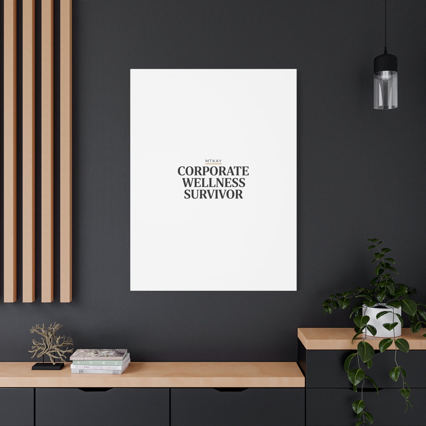 Corporate Wellness Survivor Canvas | cortisol shirt, stress meme, burnout humor