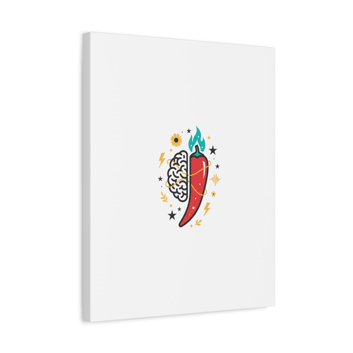 Neurodivergent Pride Brain & Chili Art Canvas | autism acceptance, autistic pride
