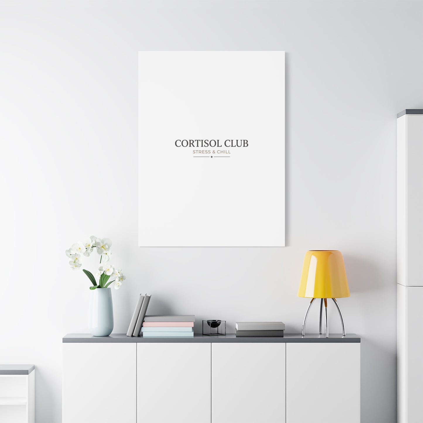 Cortisol Club Stress & Chill Canvas | stress meme, burnout humor