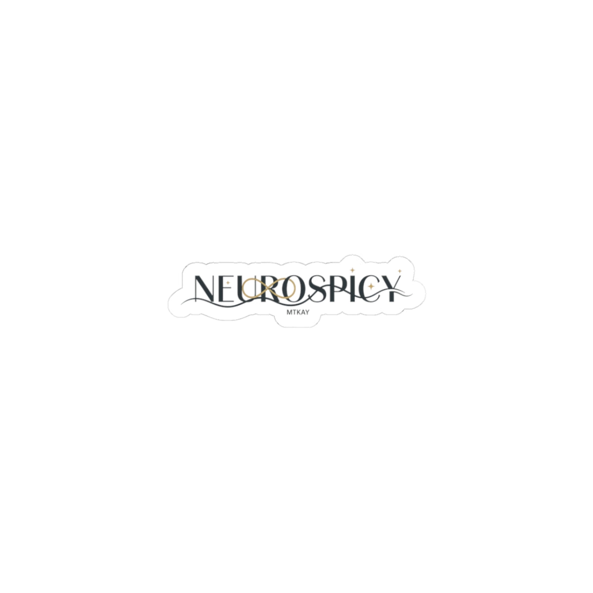 Neurospicy Script Sticker | neurodiversity, autistic pride