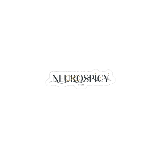 Neurospicy Script Sticker | neurodiversity, autistic pride