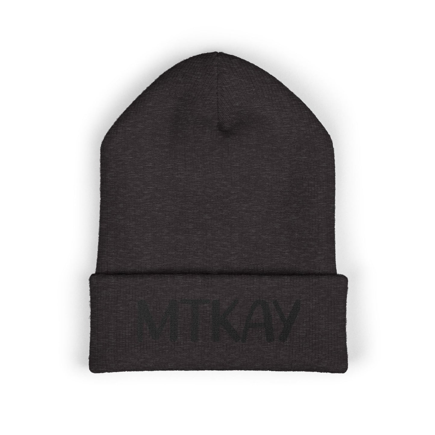 MTKAY Embroidered Cuffed Beanie — Classic Knit Winter Hat