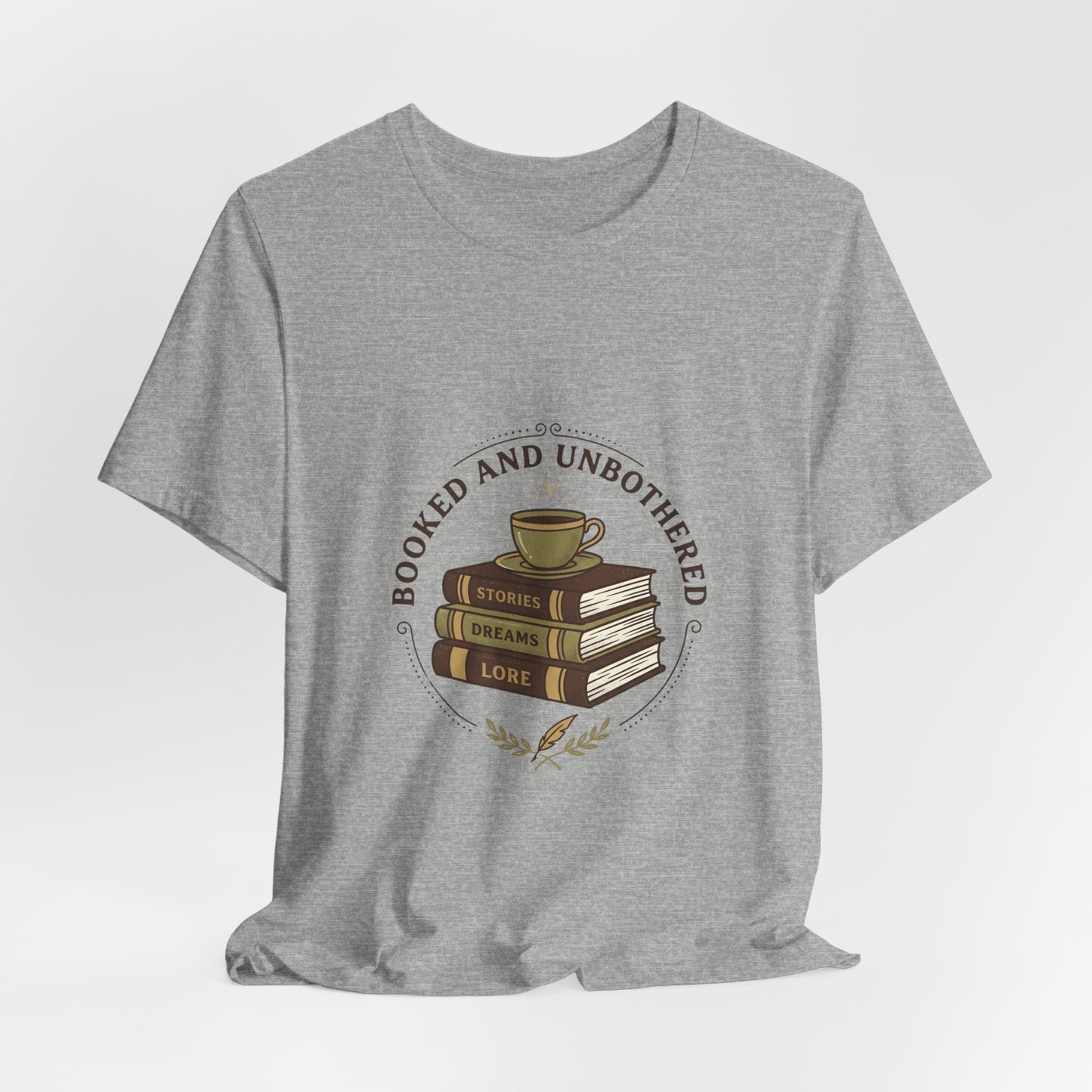 Booked and Unbothered T-Shirt | Book Lover shirt, cozy reader tee