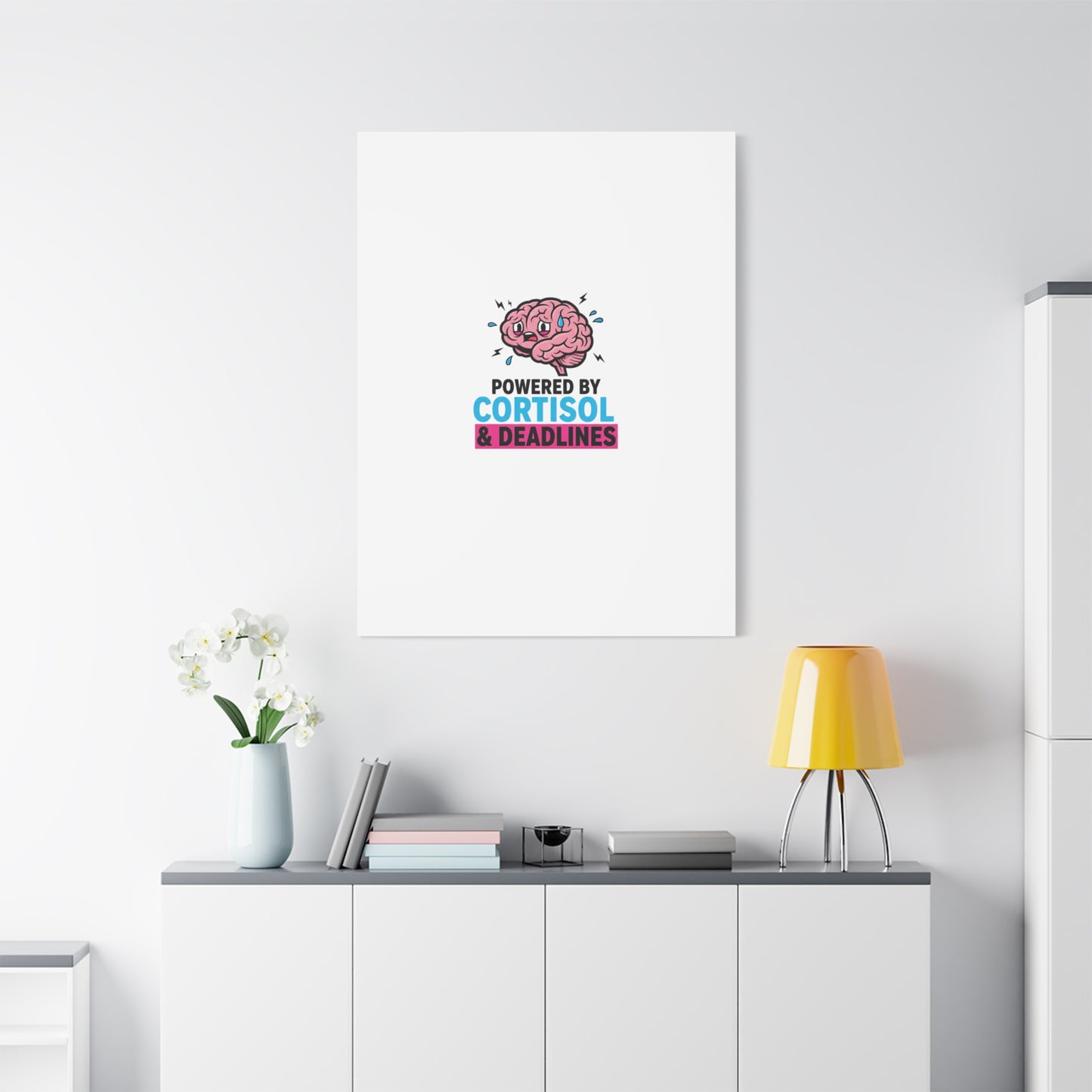 Powered by Cortisol & Deadlines Canvas | stress meme, burnout humor