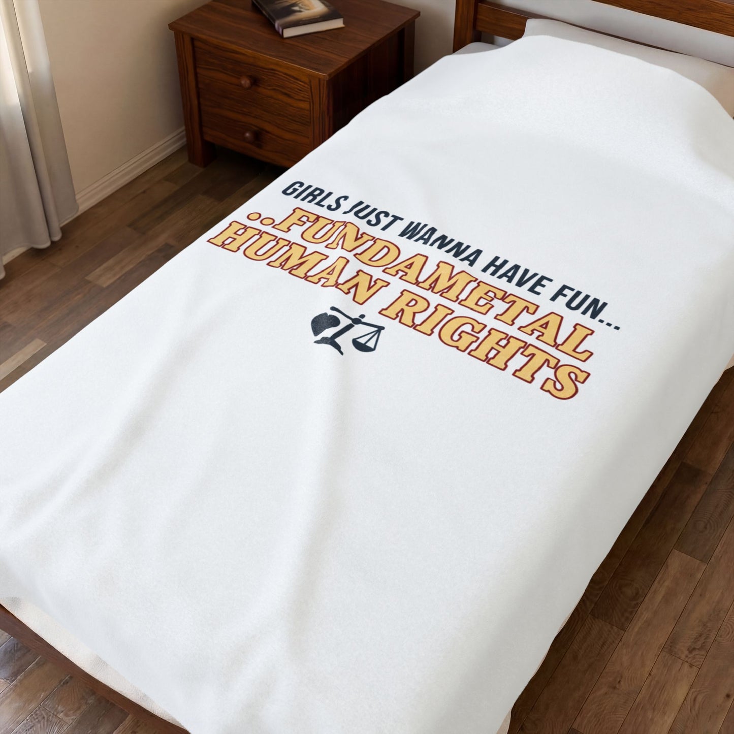 Fundamental Human Rights Blanket | IWD feminist slogan, empowerment typography