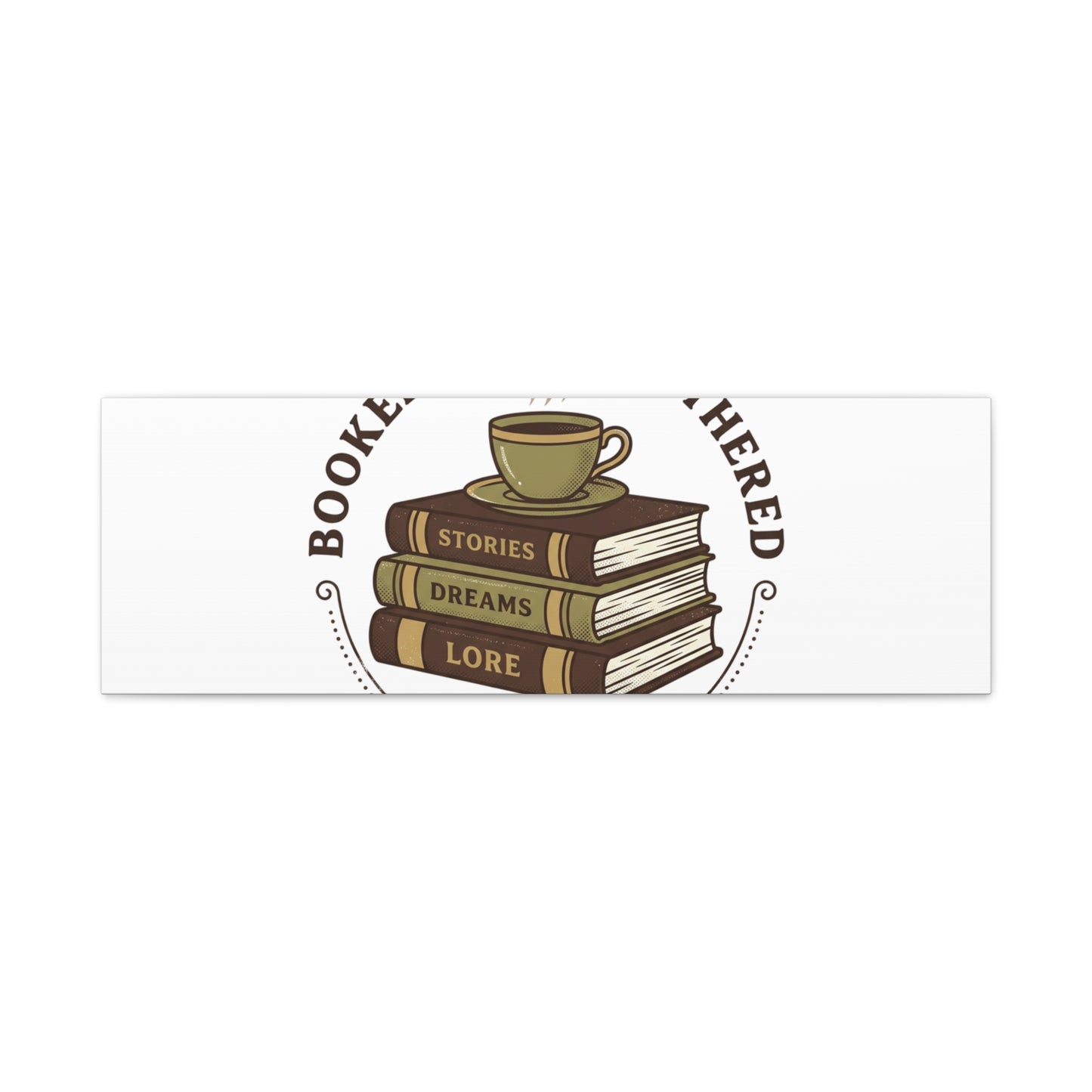 Booked and Unbothered Canvas, Book Lover Decor | Cozy Reading, Dark Academia