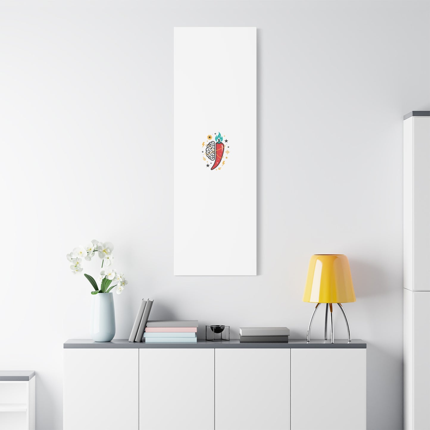 Neurodivergent Pride Brain & Chili Art Canvas | autism acceptance, autistic pride