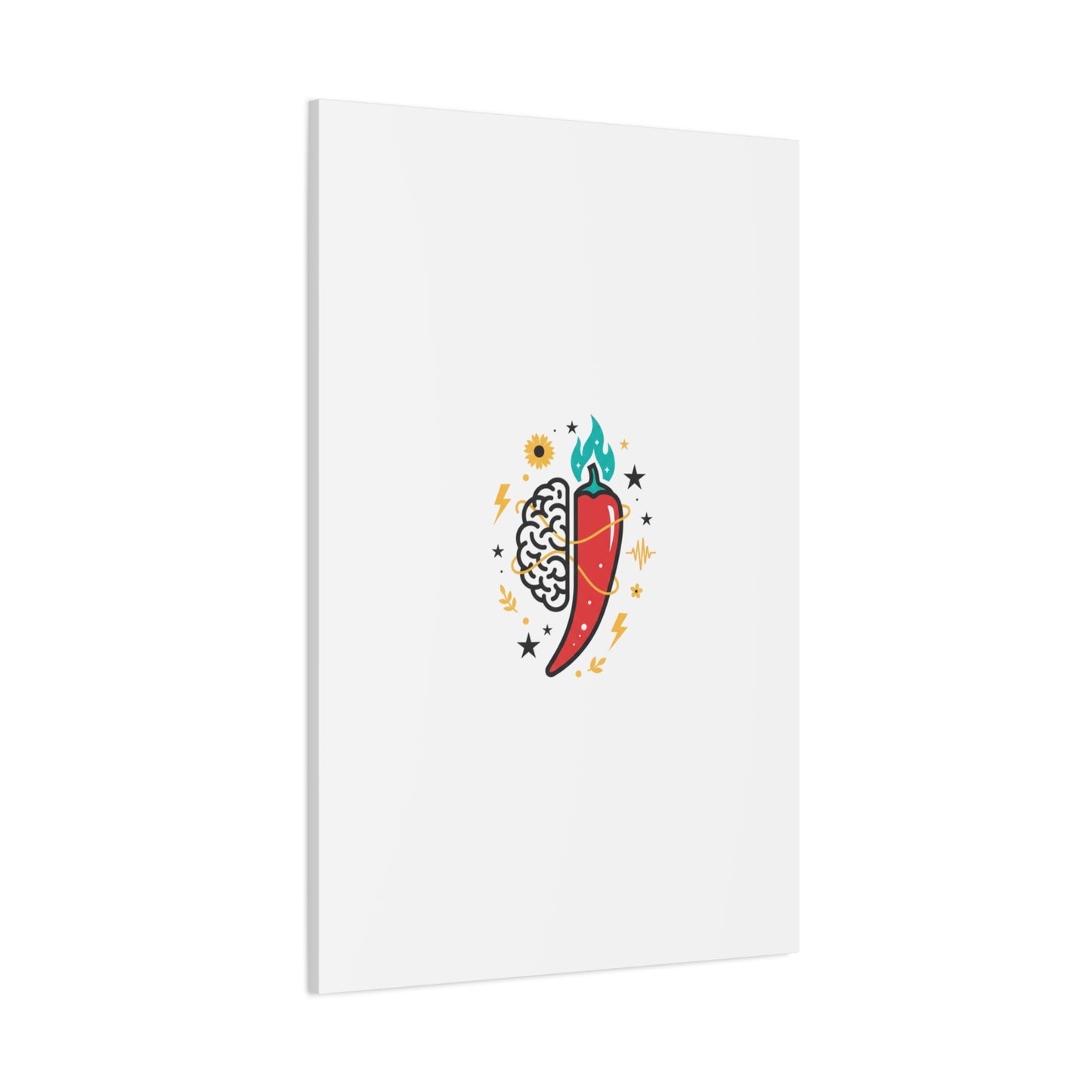 Neurodivergent Pride Brain & Chili Art Canvas | autism acceptance, autistic pride
