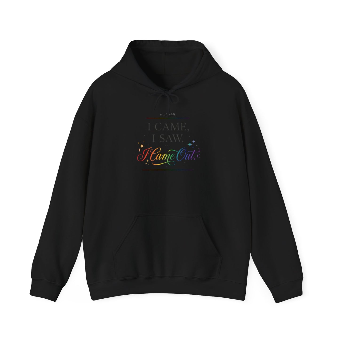 I Came, I Saw, I Came Out Hoodie — Funny LGBTQ+ Coming Out Pride Sweatshirt