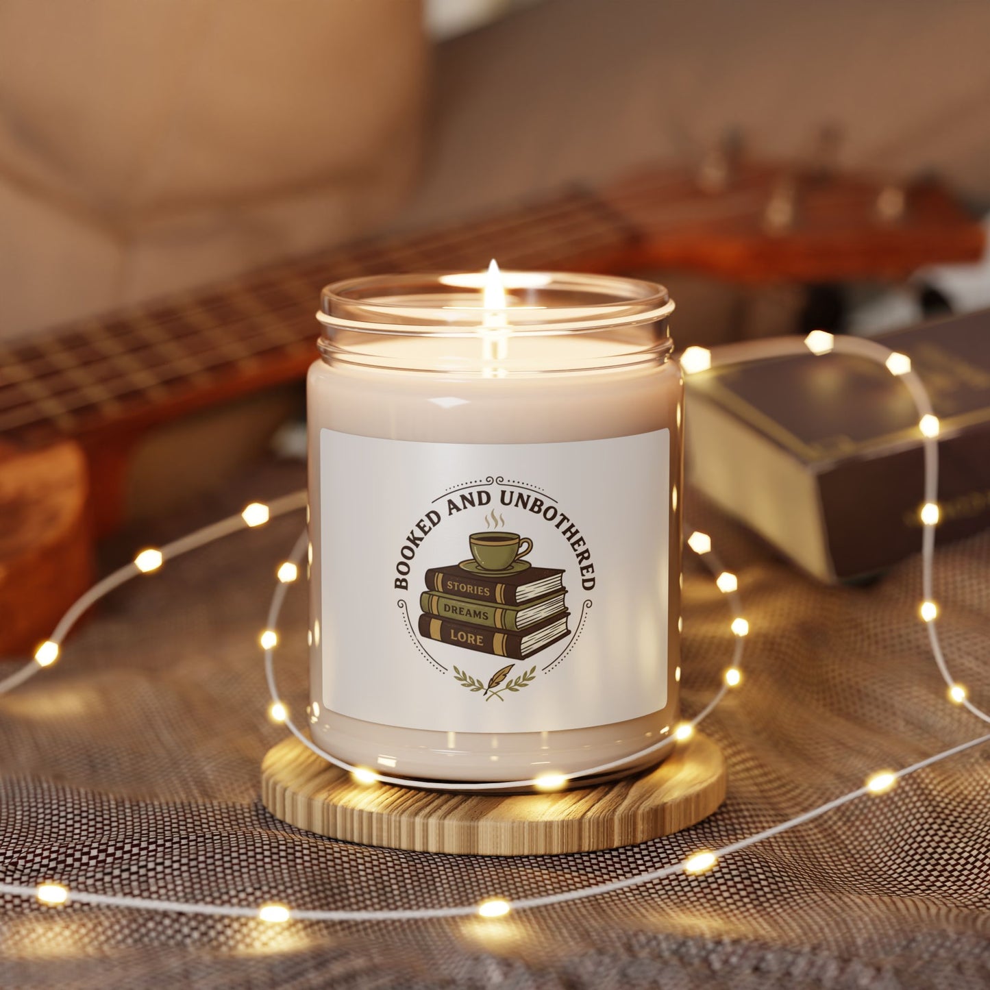 Booked and Unbothered Soy Candle, Book Lover, Cozy Reader Candle
