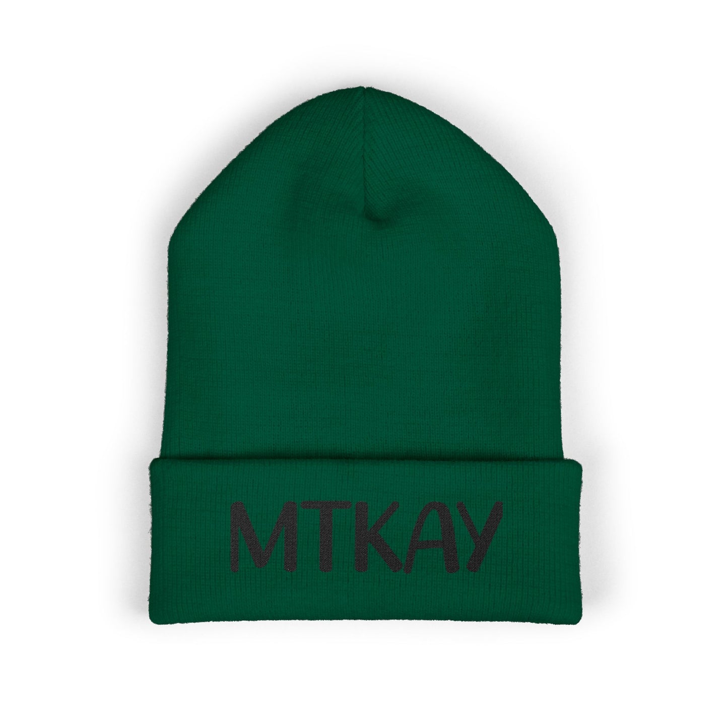 MTKAY Embroidered Cuffed Beanie — Classic Knit Winter Hat