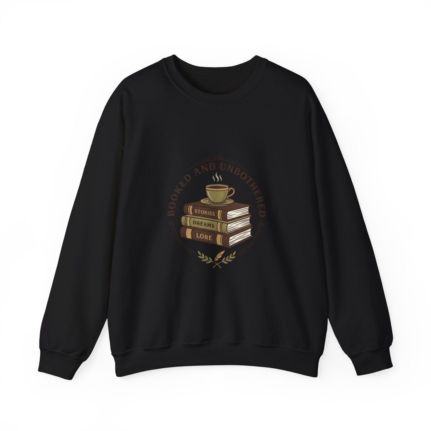 Booked and Unbothered Sweatshirt | Book Lover, Cozy Reader