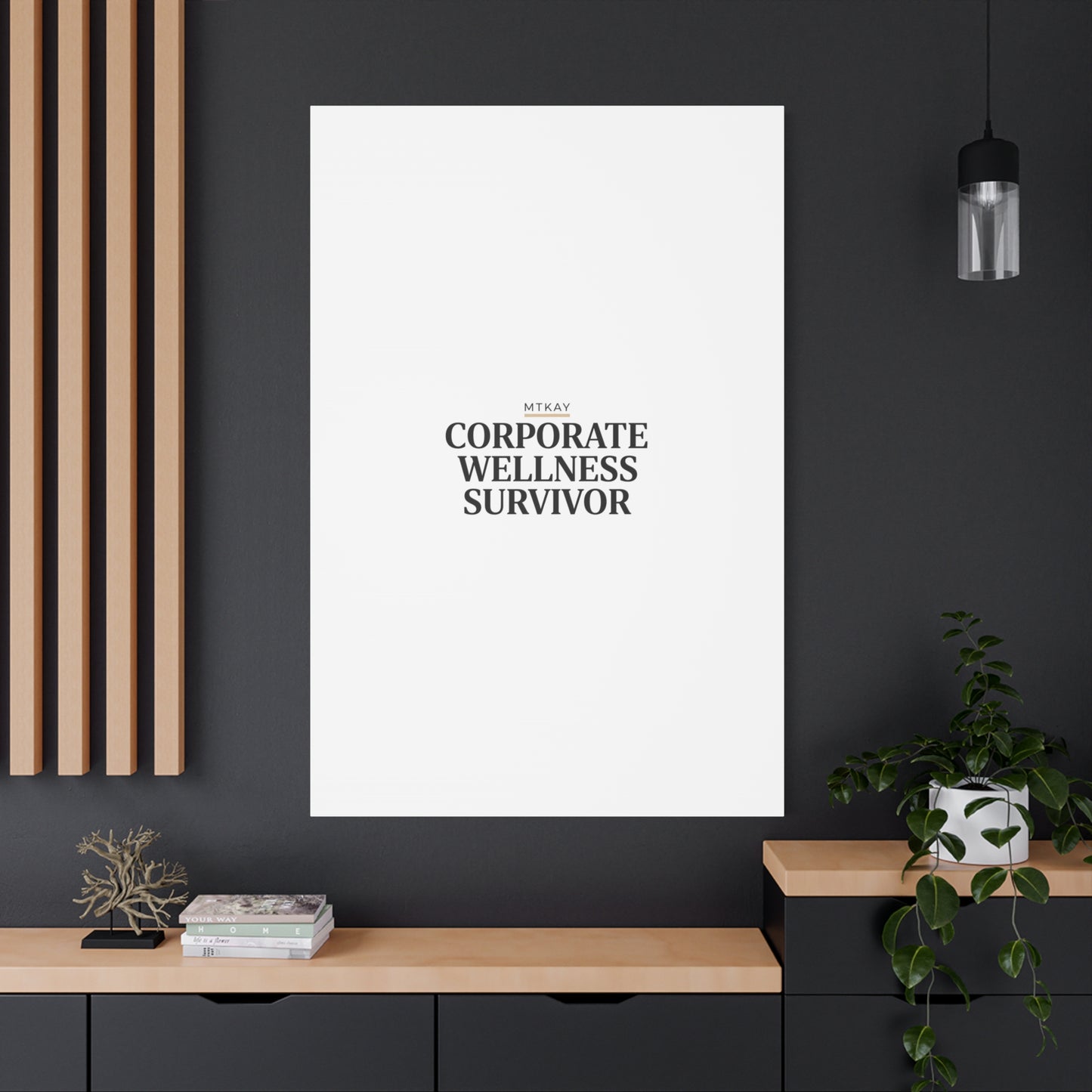 Corporate Wellness Survivor Canvas | cortisol shirt, stress meme, burnout humor
