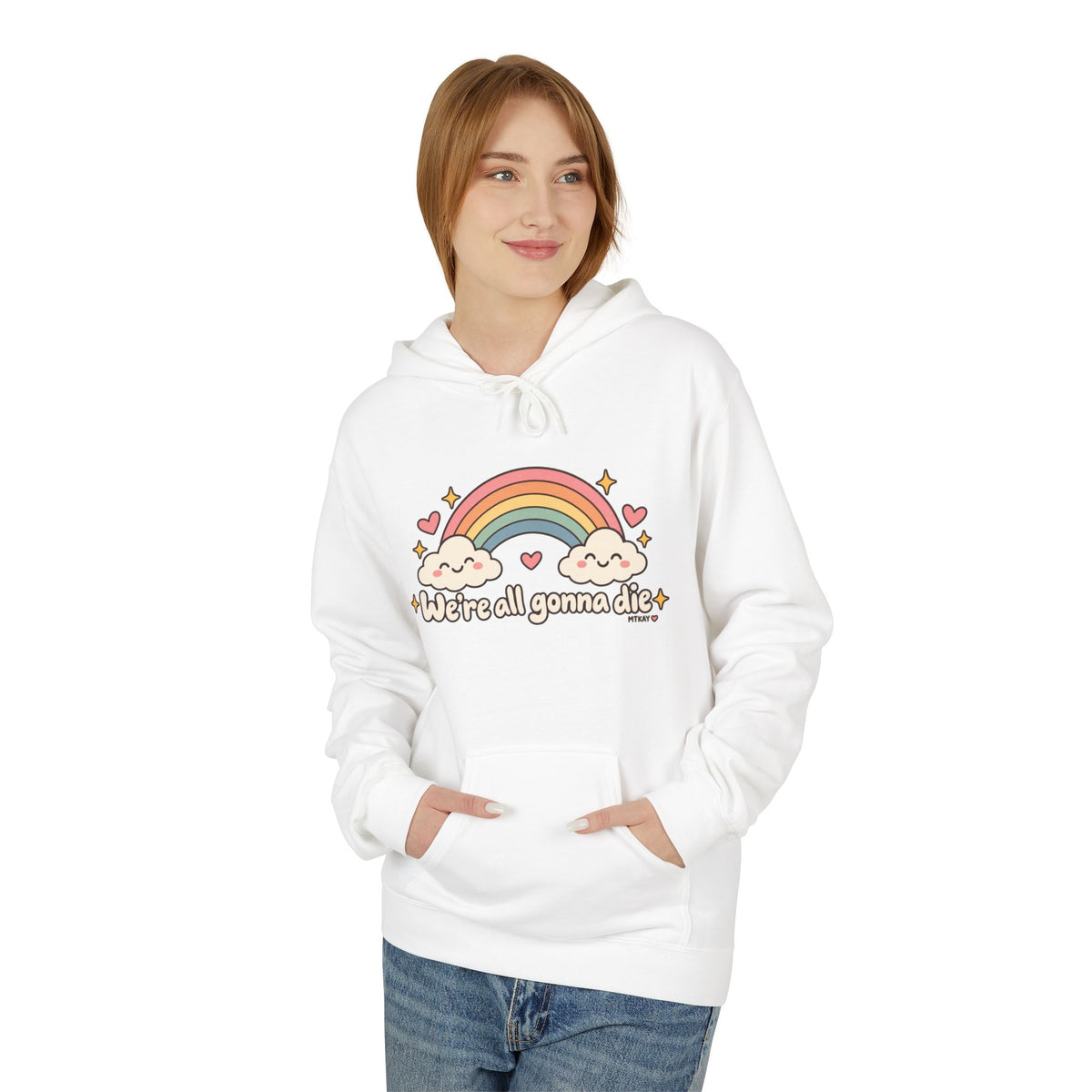 Rainbow Kawaii Hoodie — "It's a Good Day" Cute Cloud & Rainbow Sweatshirt