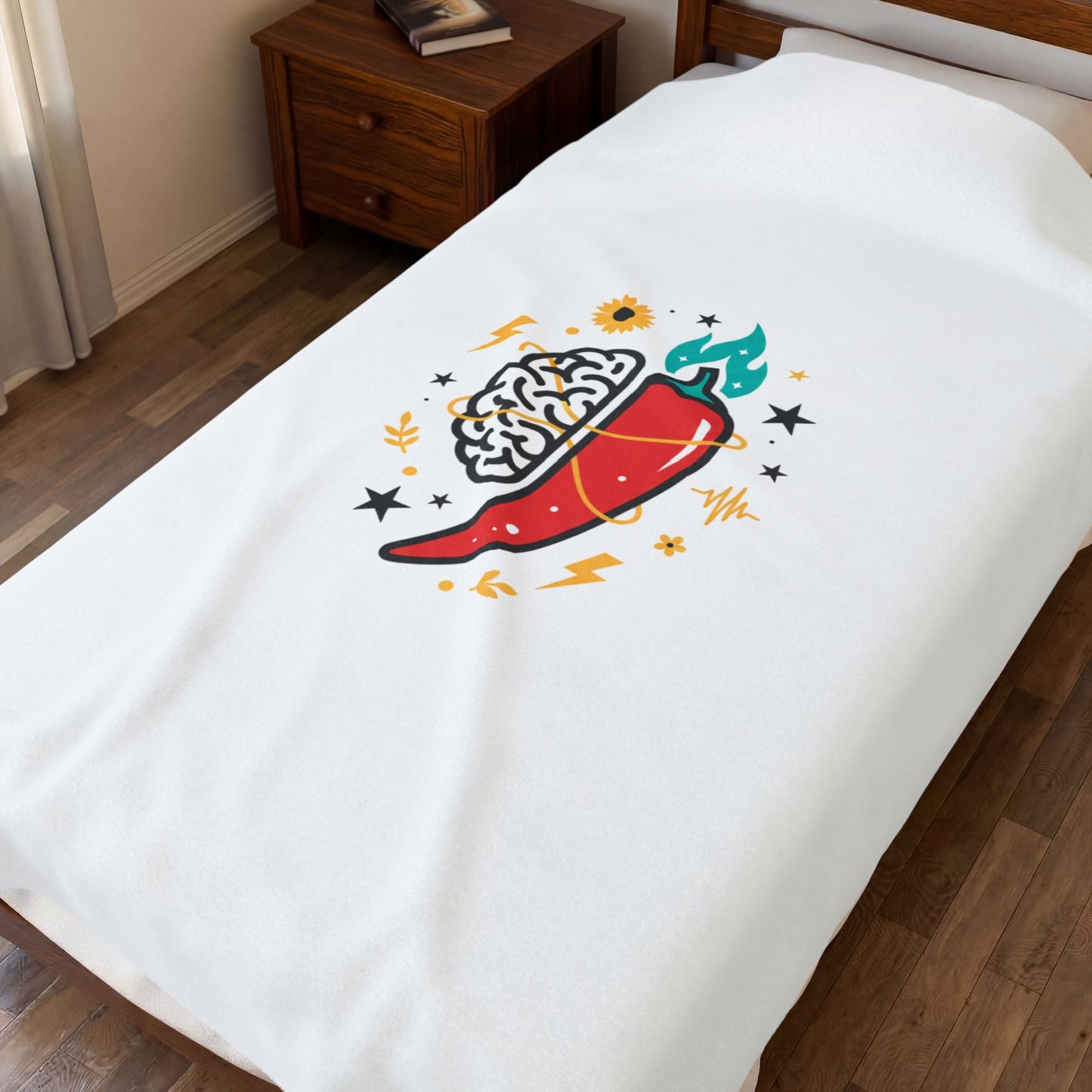 Neurodivergent Pride Chili Brain Blanket | autism acceptance, stim positive