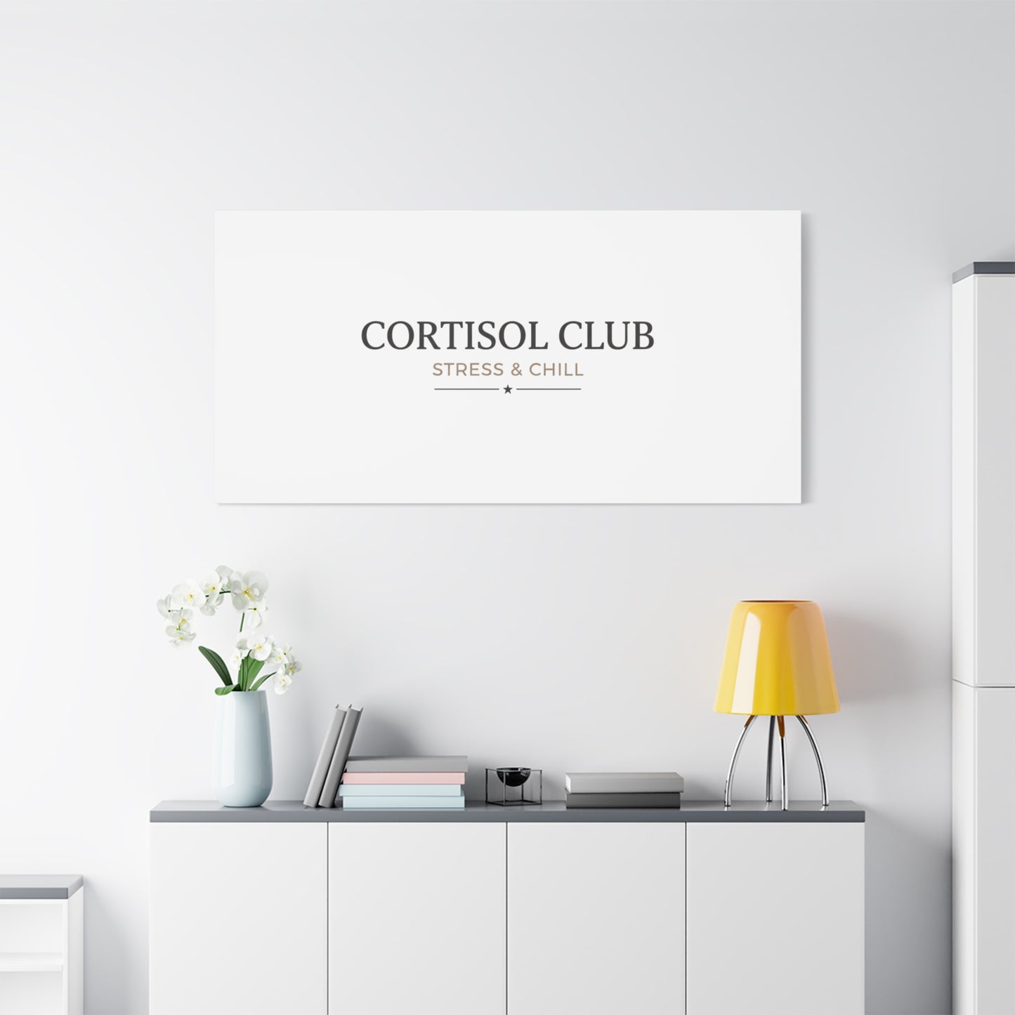Cortisol Club Stress & Chill Canvas | stress meme, burnout humor