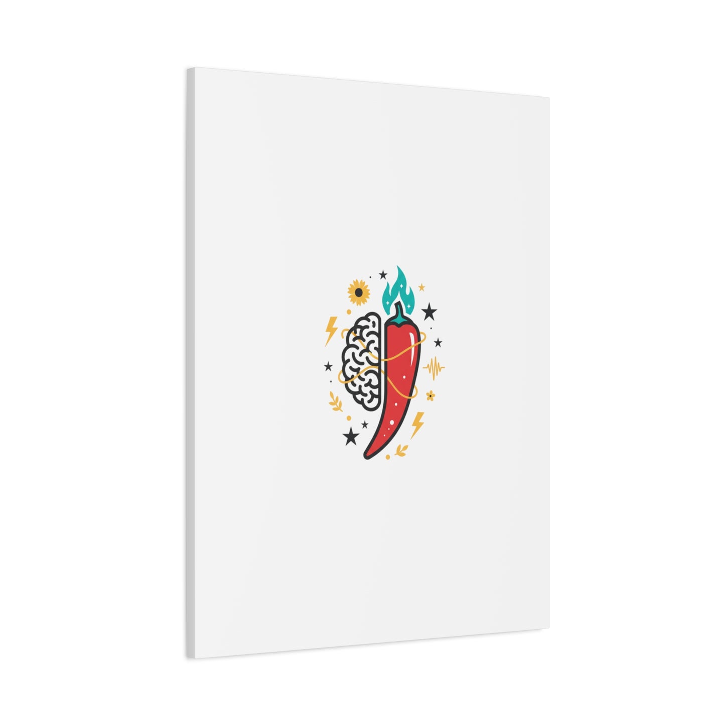 Neurodivergent Pride Brain & Chili Art Canvas | autism acceptance, autistic pride