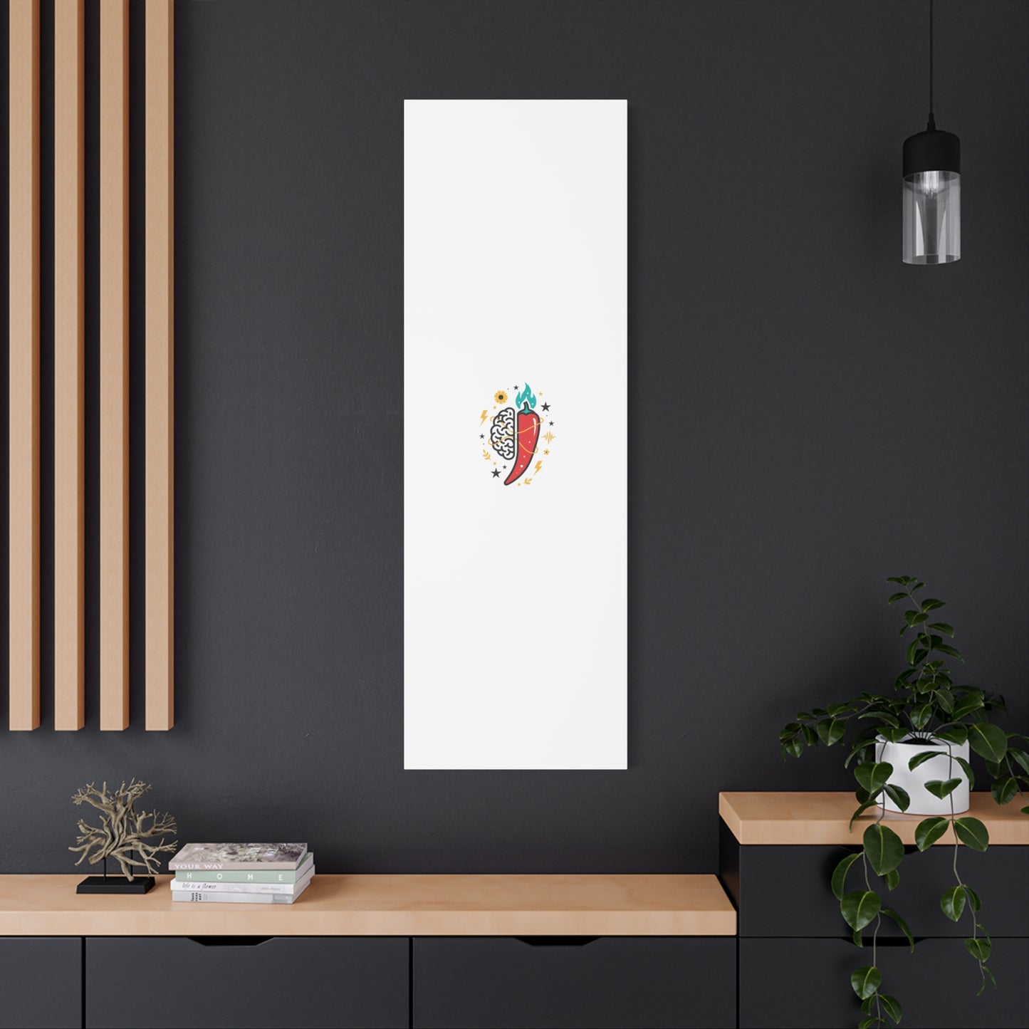 Neurodivergent Pride Brain & Chili Art Canvas | autism acceptance, autistic pride