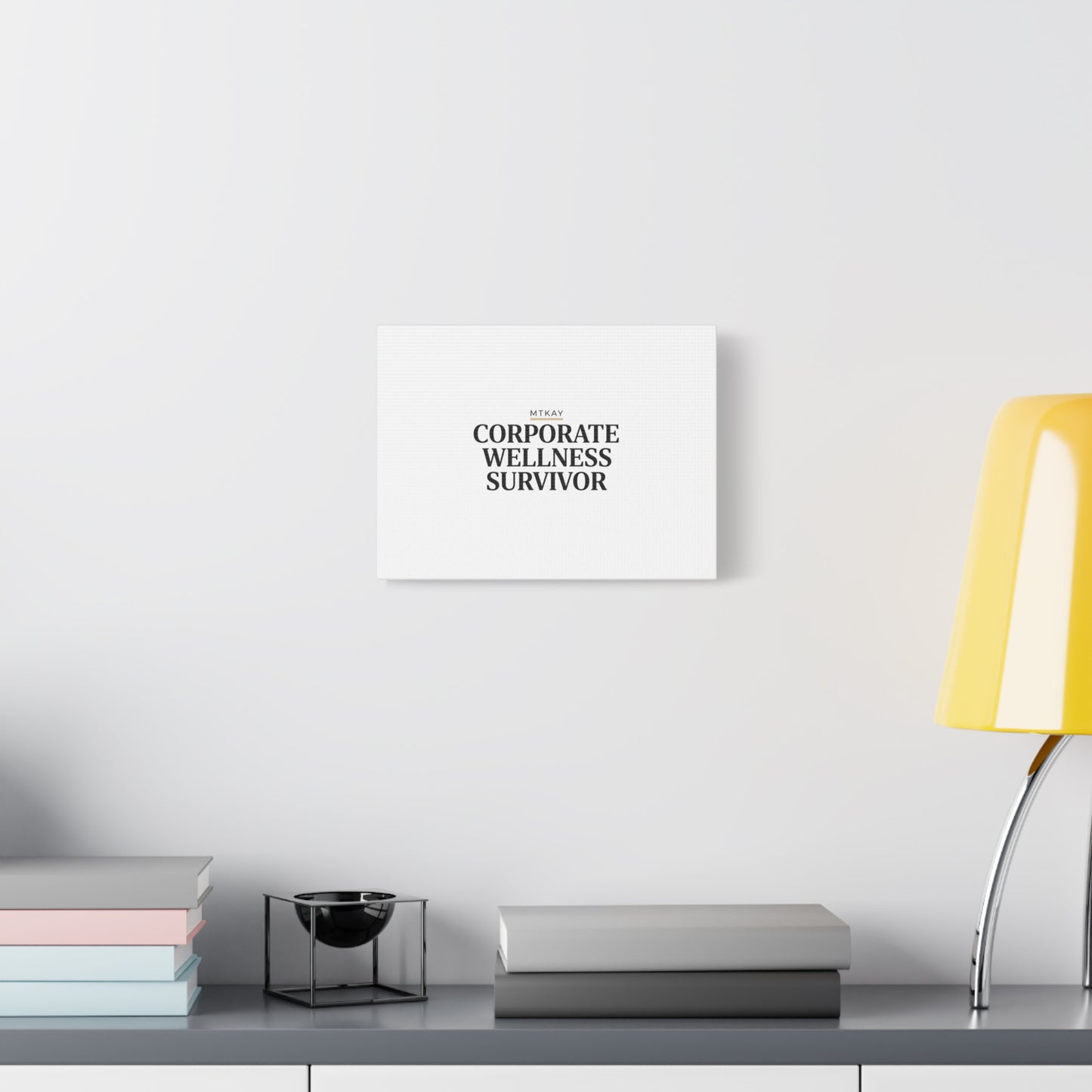 Corporate Wellness Survivor Canvas | cortisol shirt, stress meme, burnout humor