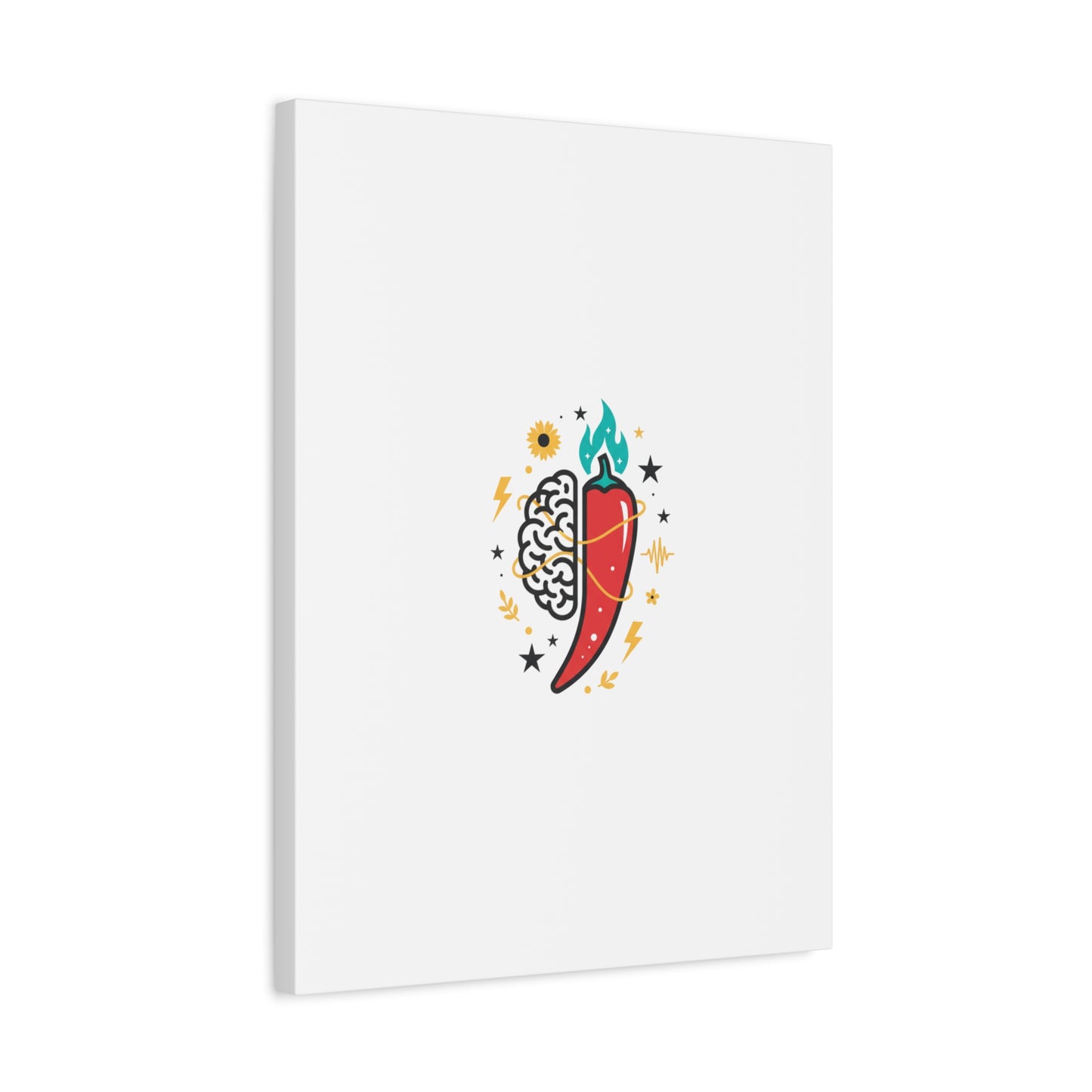 Neurodivergent Pride Brain & Chili Art Canvas | autism acceptance, autistic pride