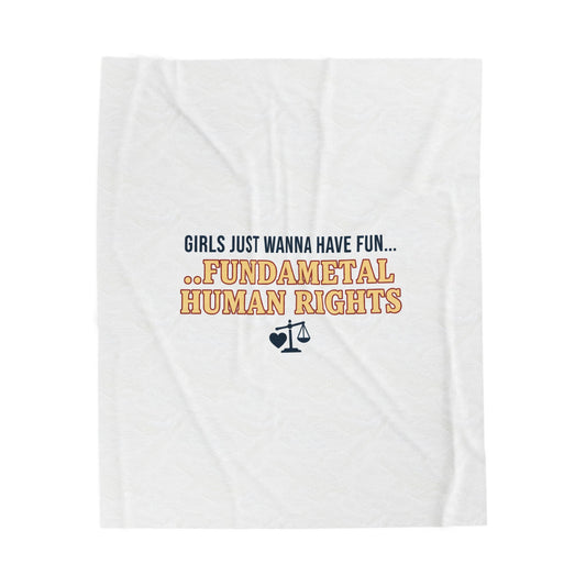 Fundamental Human Rights Blanket | IWD feminist slogan, empowerment typography