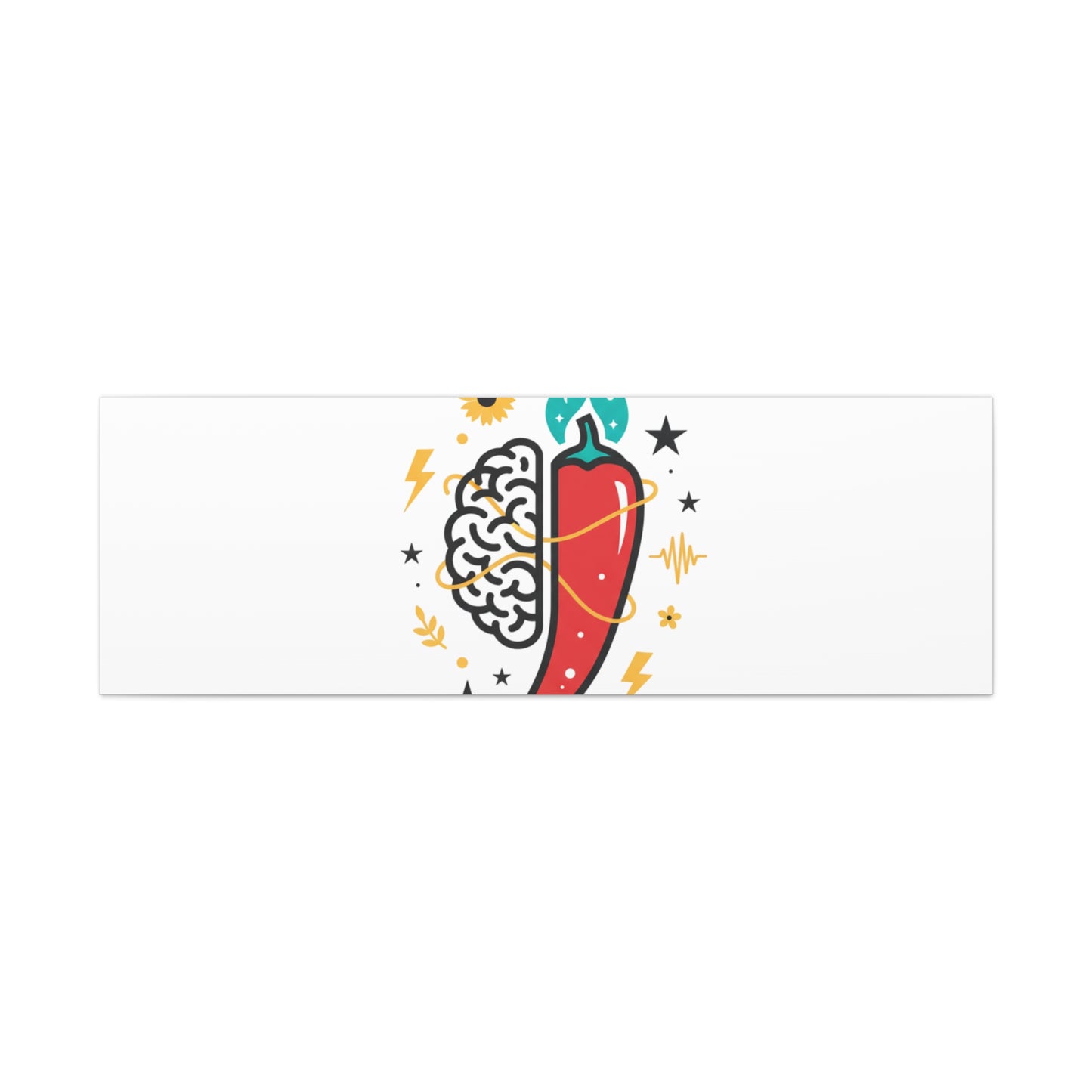 Neurodivergent Pride Brain & Chili Art Canvas | autism acceptance, autistic pride