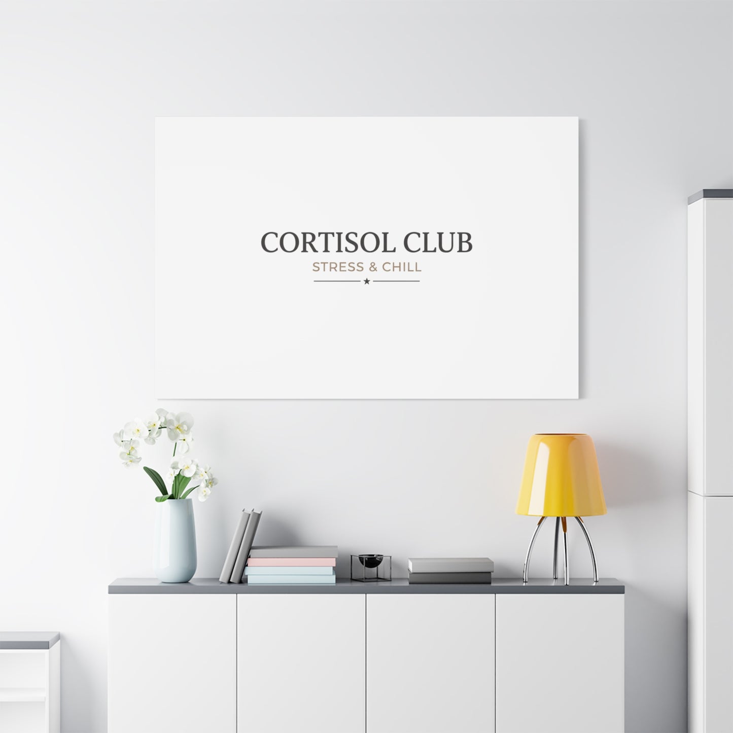 Cortisol Club Stress & Chill Canvas | stress meme, burnout humor
