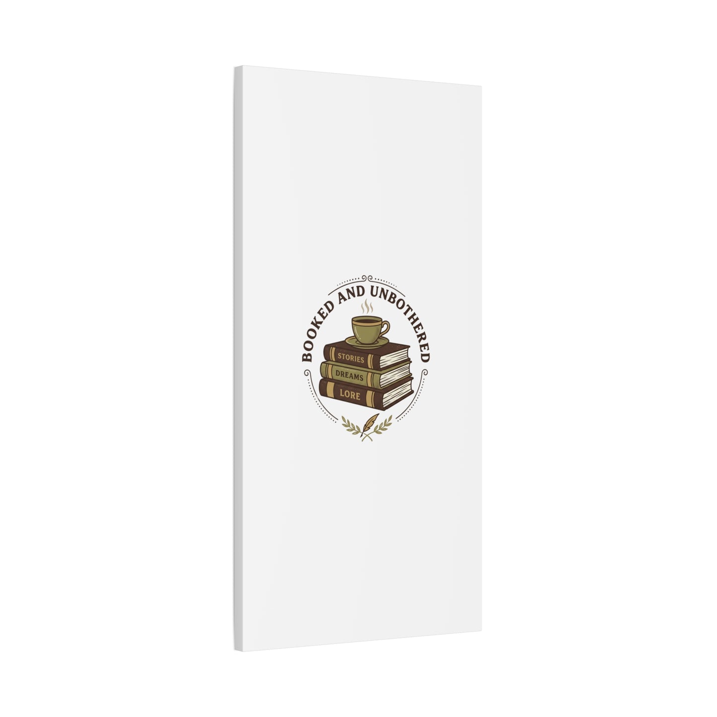 Booked and Unbothered Canvas, Book Lover Decor | Cozy Reading, Dark Academia