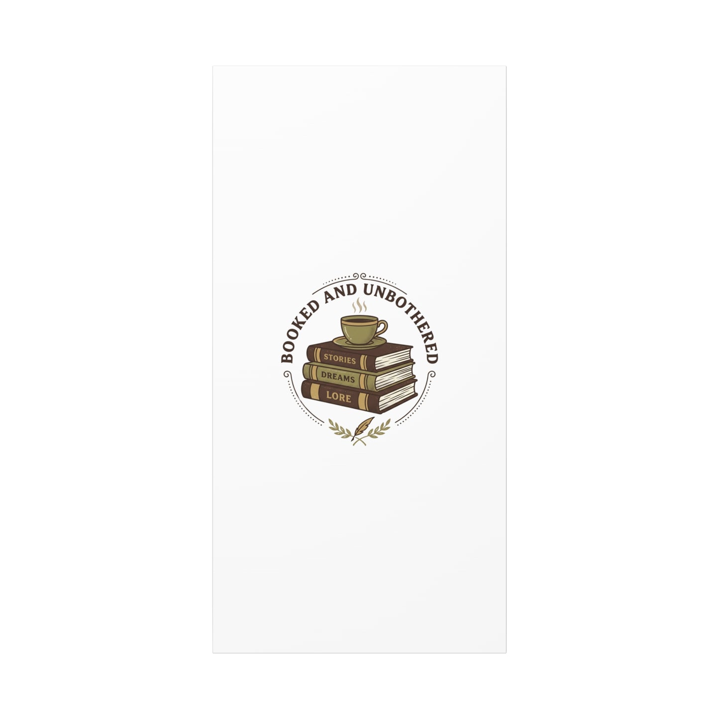 Booked and Unbothered Canvas, Book Lover Decor | Cozy Reading, Dark Academia