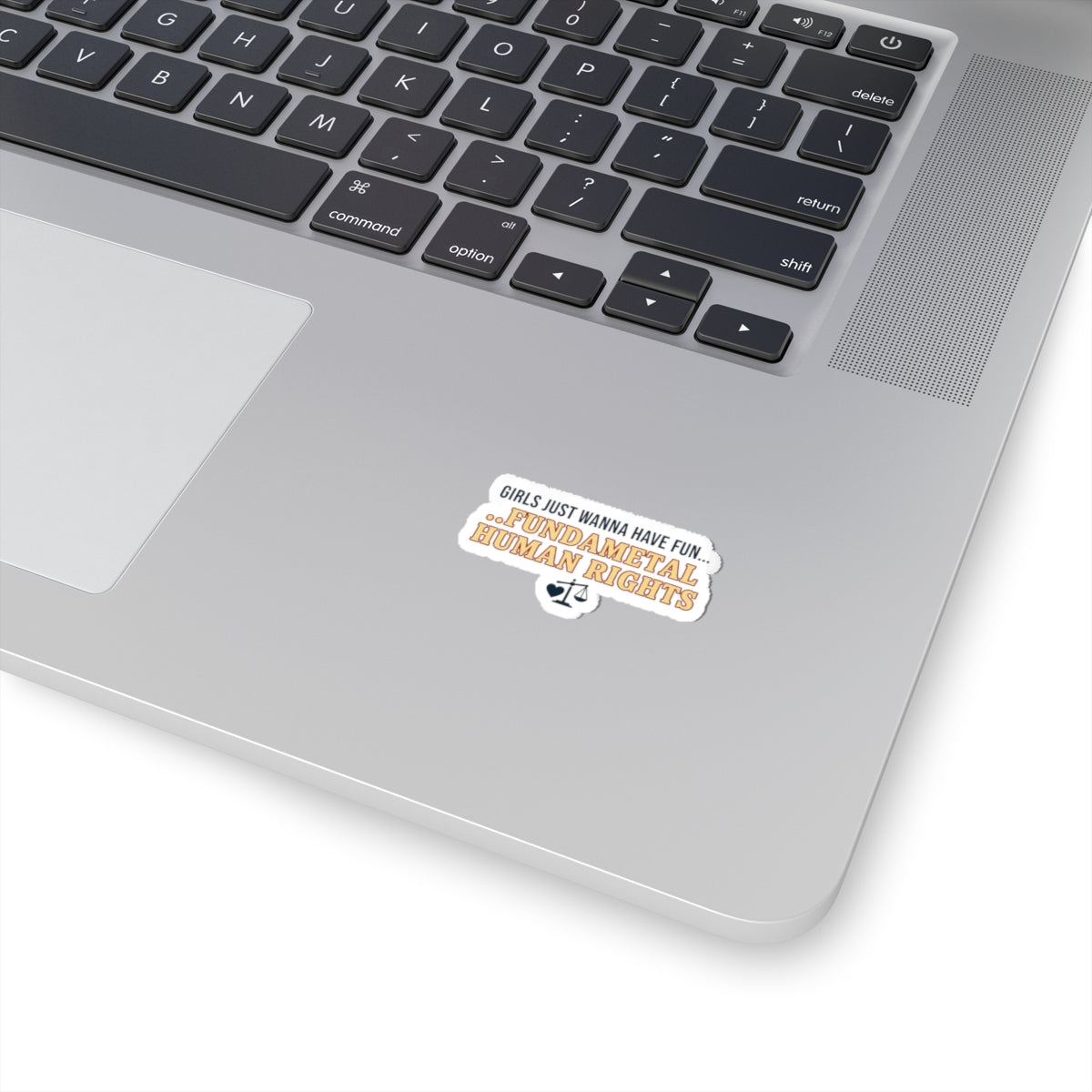 Fundamental Human Rights Kiss-Cut Stickers | IWD feminist slogan, equality design