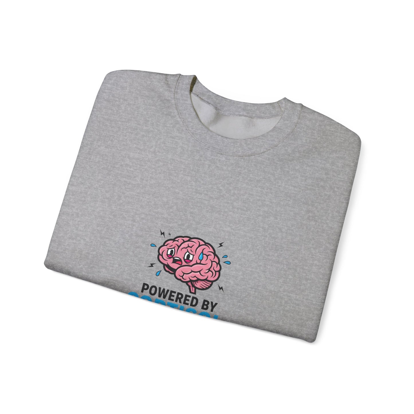 Powered by Cortisol Sweatshirt | stress meme, burnout shirt, anxiety humor