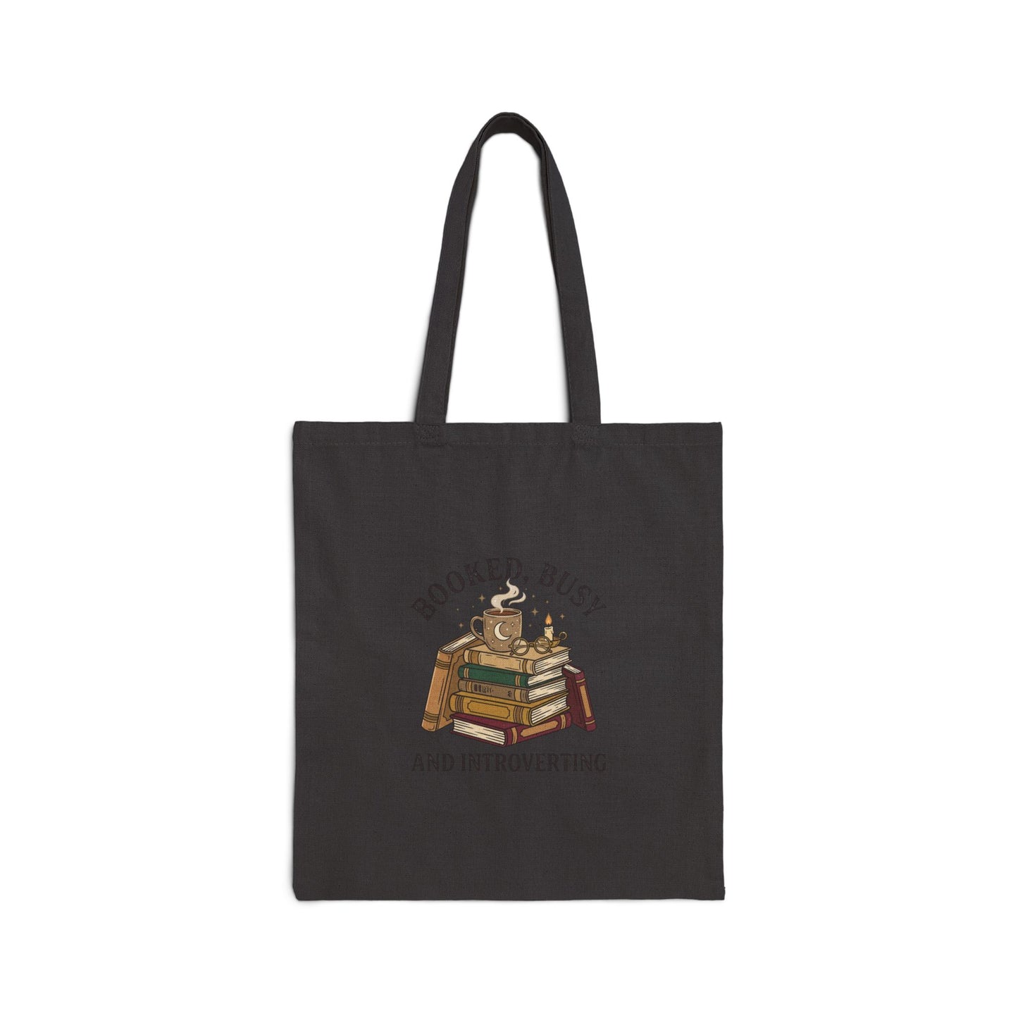 Booked Busy and Introverting Canvas Tote | Book Lover, Library Tote